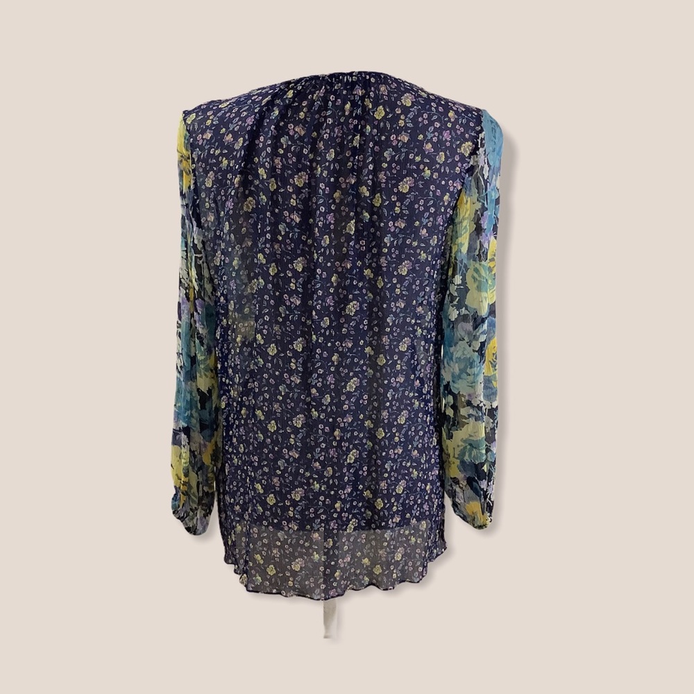 Joie Thistle Floral Sheer Silk Top - Picture 5 of 10